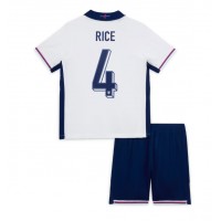 Camisa de time de futebol Inglaterra Declan Rice #4 Replicas 1º Equipamento Infantil Europeu 2024 Manga Curta (+ Calças curtas)